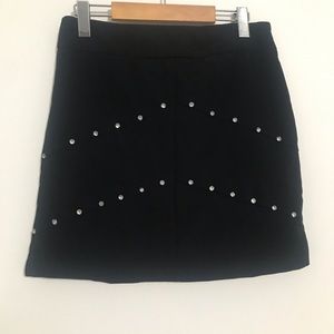 Black skirt with rhinestone